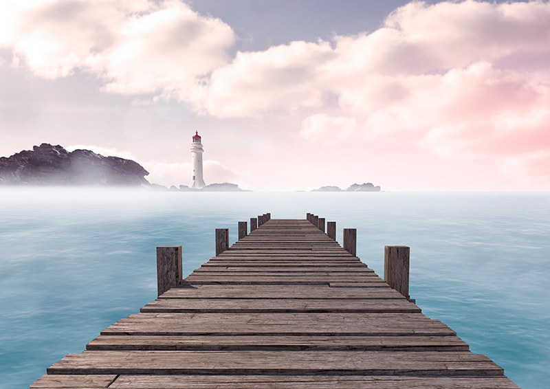 Moderne dækkeserviet serene dock sti - TenStickers
