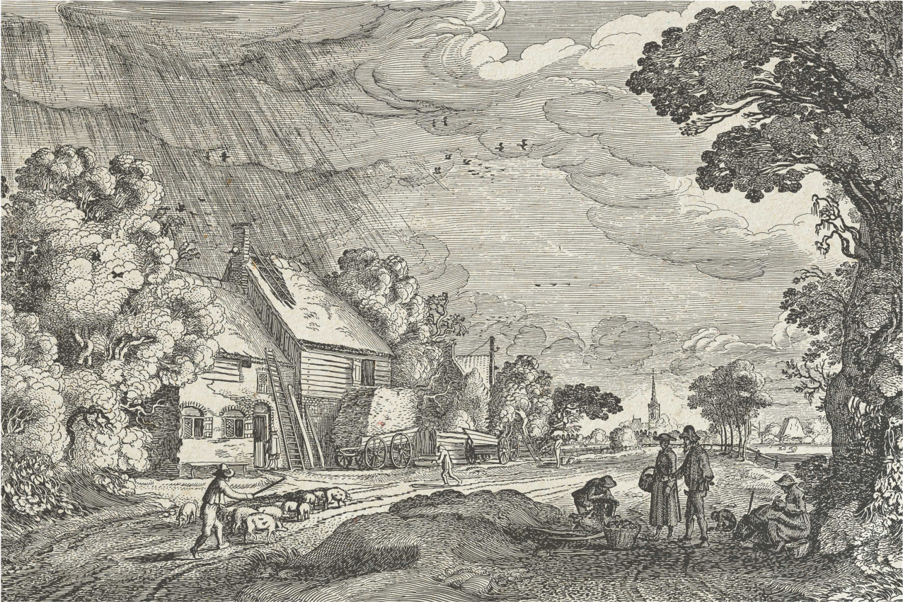 Original dækkeserviet med vintage landskab - TenStickers