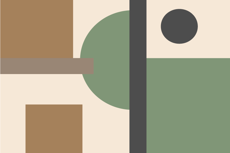 Moderne dækkeserviet med geometriske abstrakte former - TenStickers