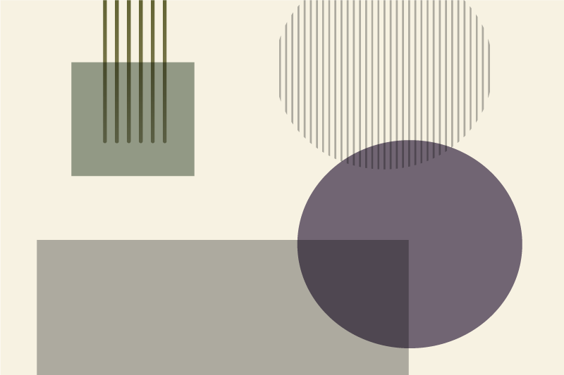 Moderne dækkeserviet med geometriske former - TenStickers