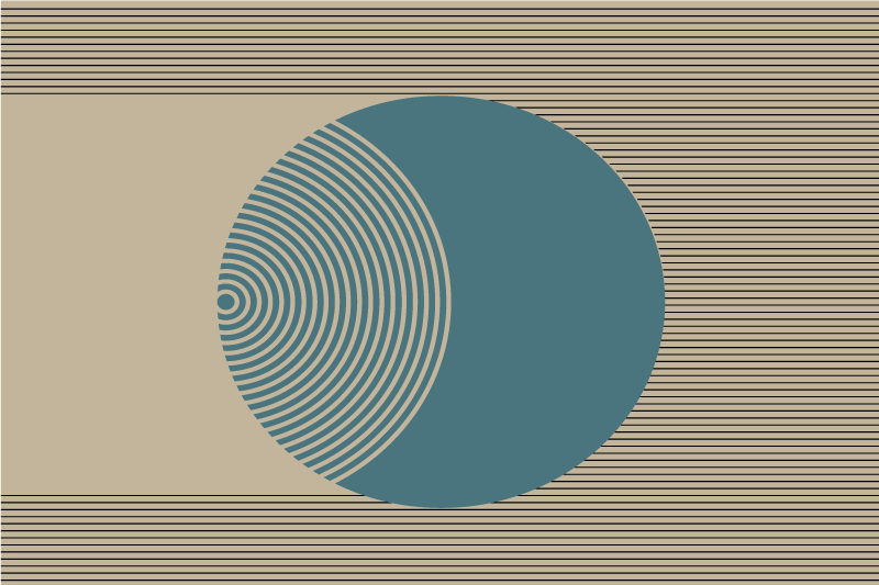 Moderne dækkeserviet med geometrisk cirkelmotiv - TenStickers