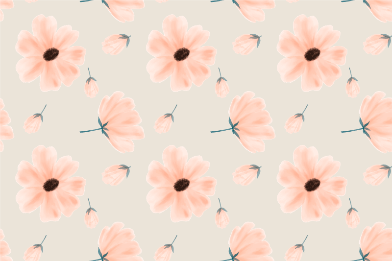 Original dækkeserviet med blomsterinspireret design - TenStickers