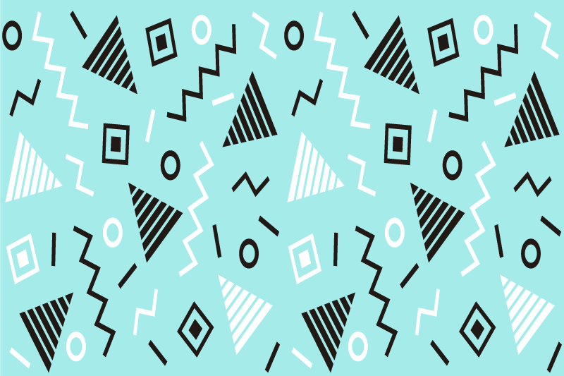 Moderne dækkeserviet geometriske mønstre kollektion - TenStickers