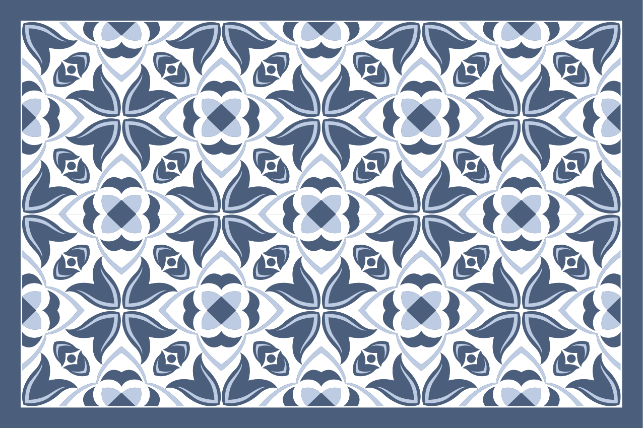 Dækkeserviet med sofistikeret botanisk motiv - TenStickers