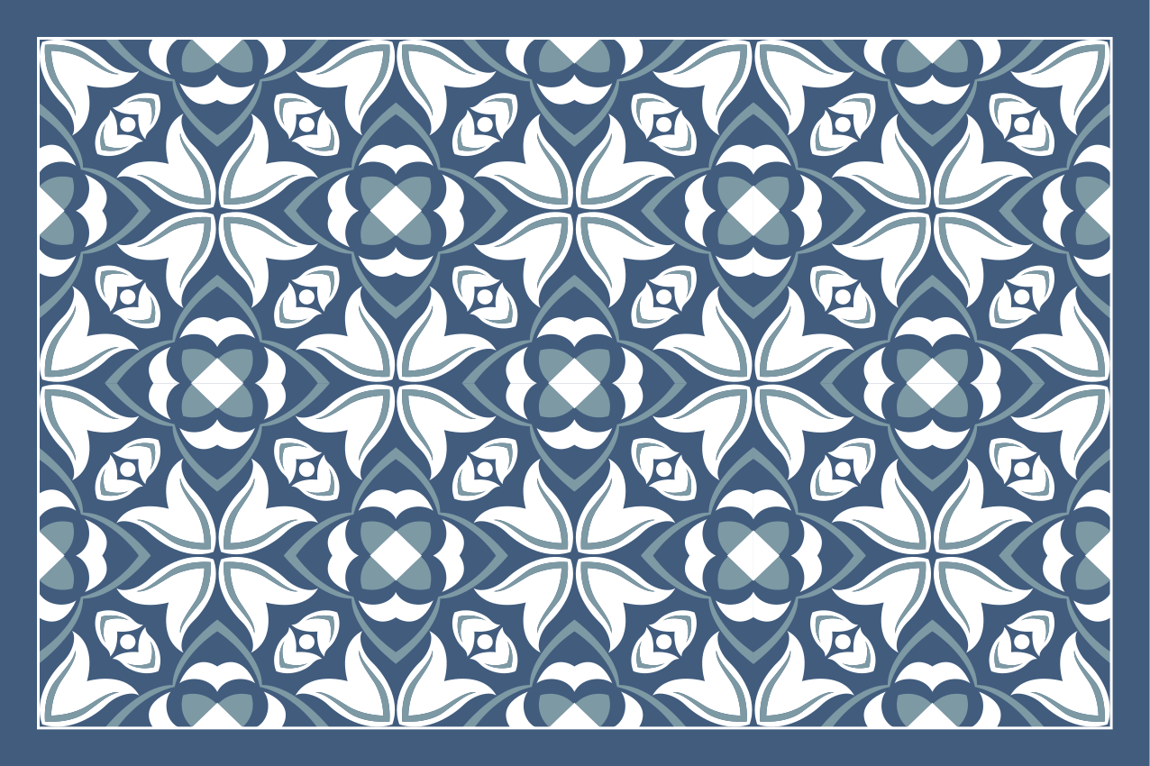 Dækkeserviet med detaljeret botanisk mønster - TenStickers