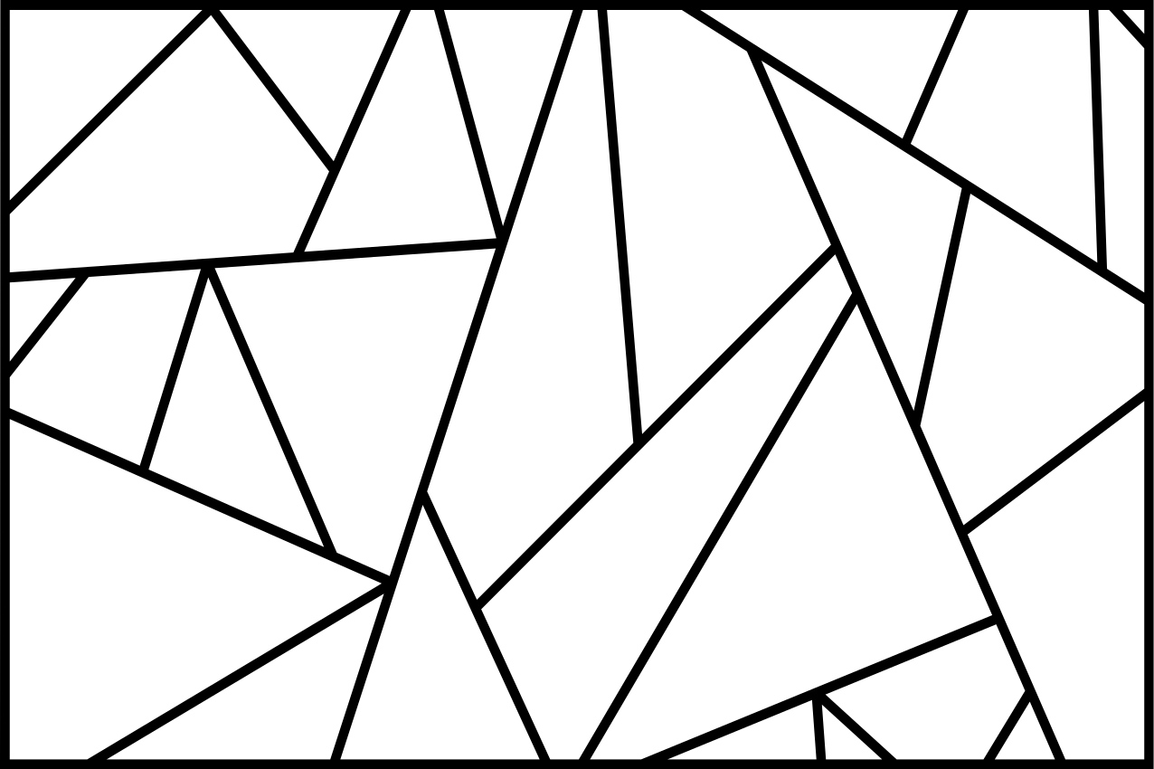 Moderne dækkeserviet geometriske sorte linjer - TenStickers