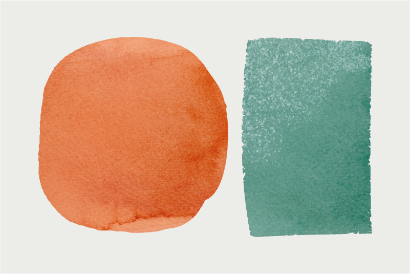 Dækkeserviet med abstrakte farvepletter - TenStickers