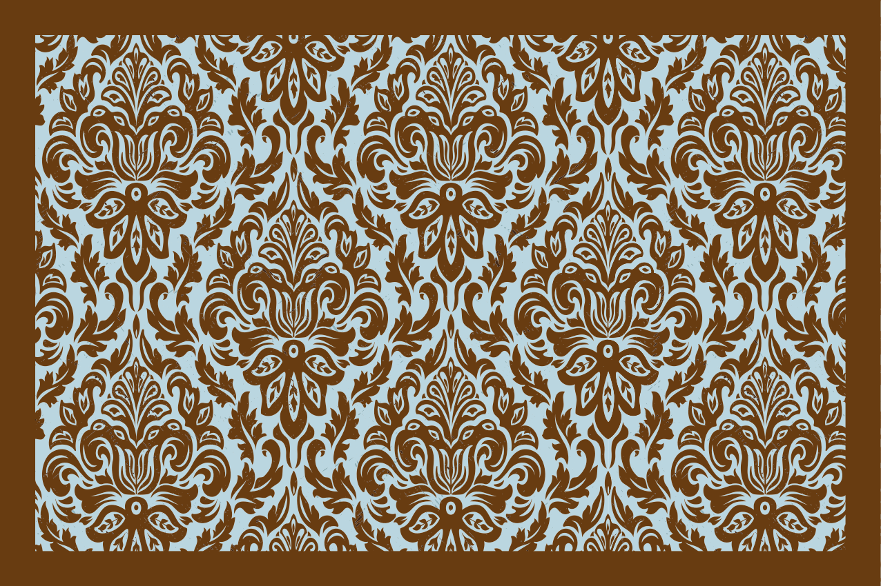 Dækkeserviet med indviklet blomsteremblem - TenStickers