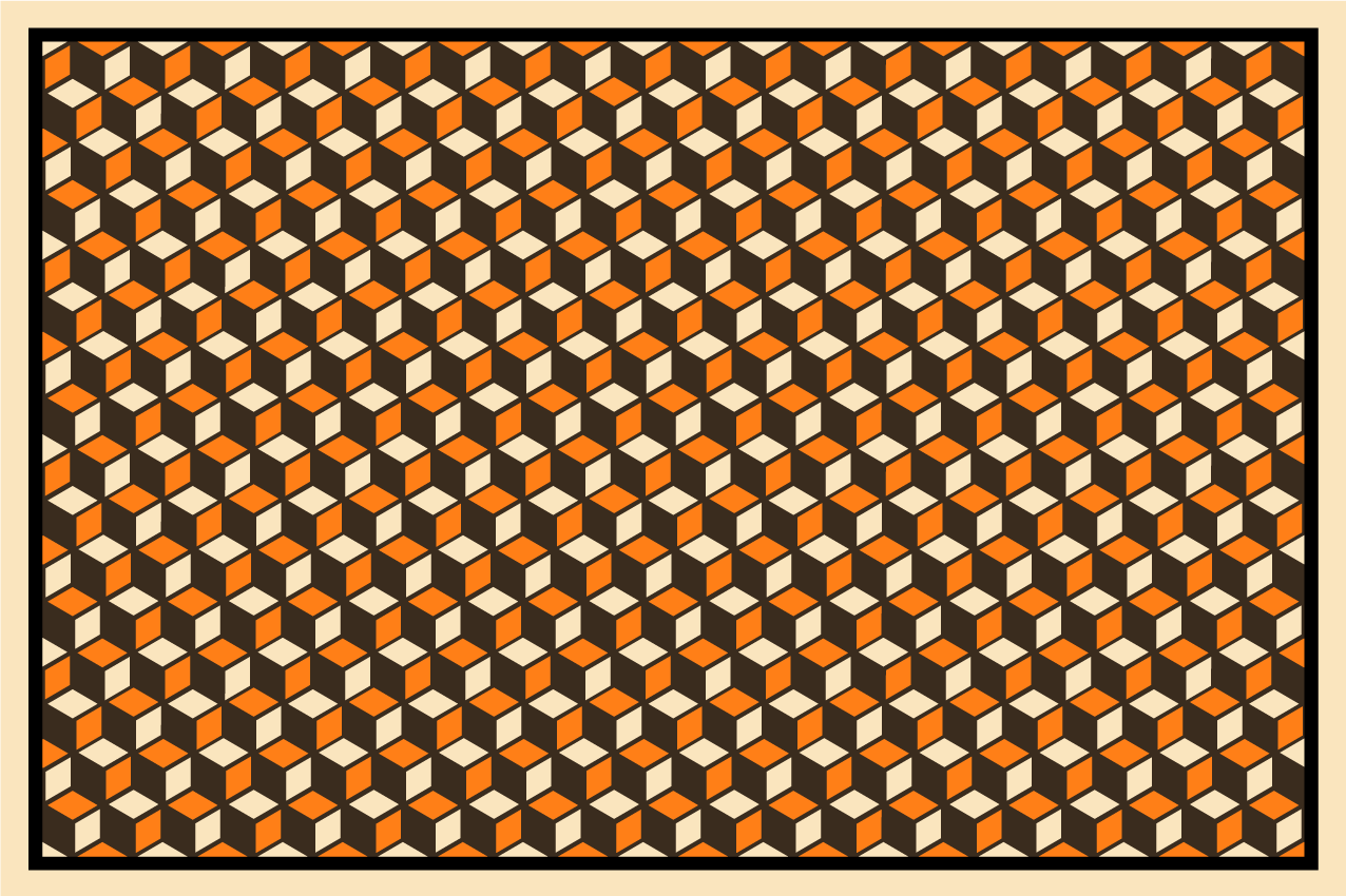 Retro geometrisk mønster vinyl dækkeservietter - TenStickers