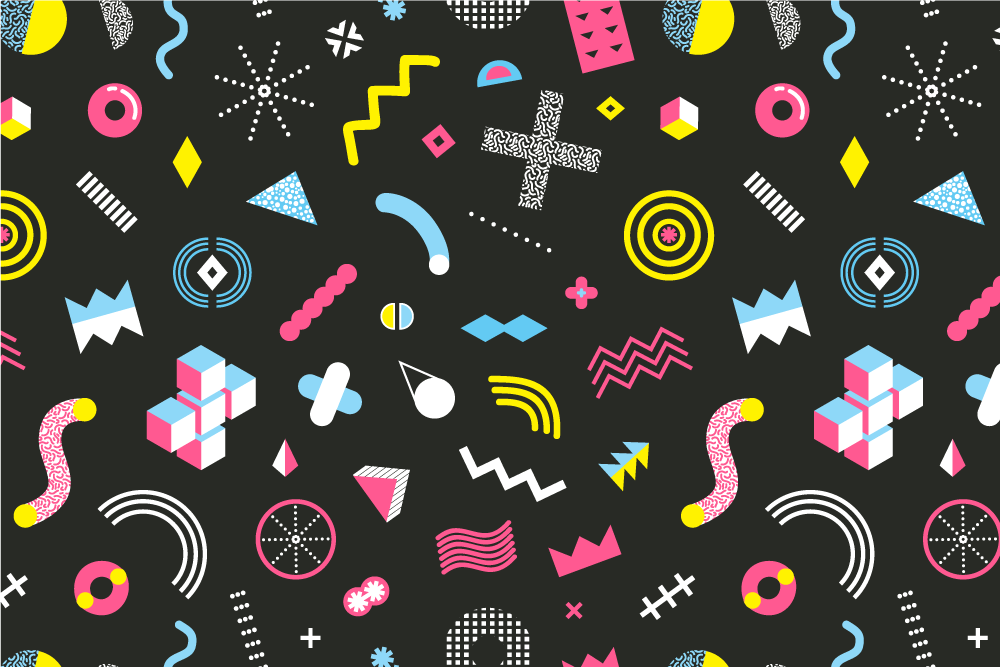 Original dækkeserviet med livlige geometriske elementer - TenStickers