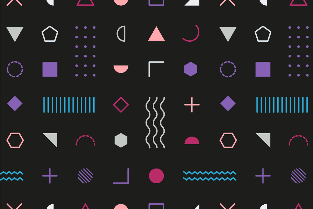 Moderne dækkeserviet med geometrisk mønster baggrund - TenStickers