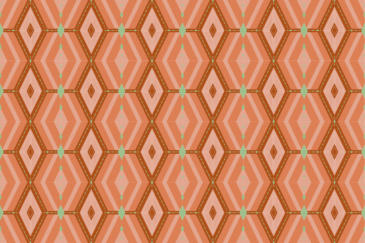 Dækkeserviet med geometrisk hexagonal mønster - TenStickers