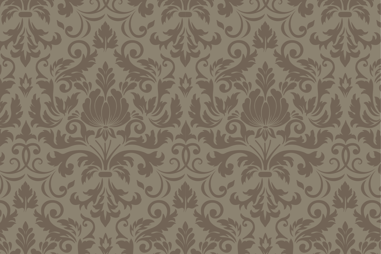 Intrikate botaniske motiver dækkeserviet - TenStickers