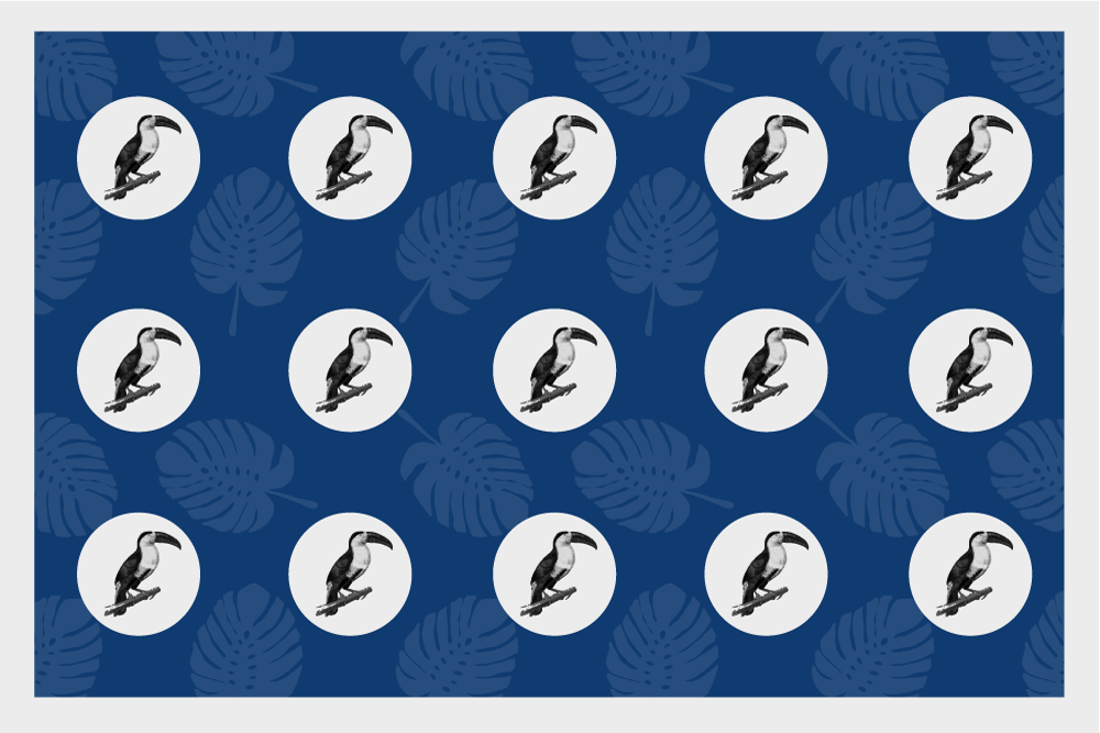 Original dækkeserviet med tropisk fuglemønster - TenStickers