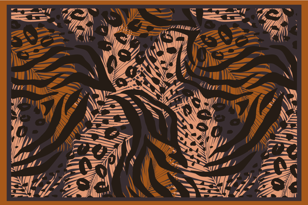 Original dækkeserviet med blomsterjunglemønster - TenStickers