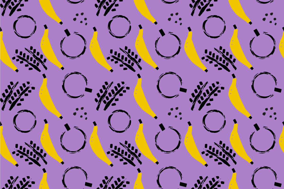 Original dækkeserviet med bananmønster - TenStickers