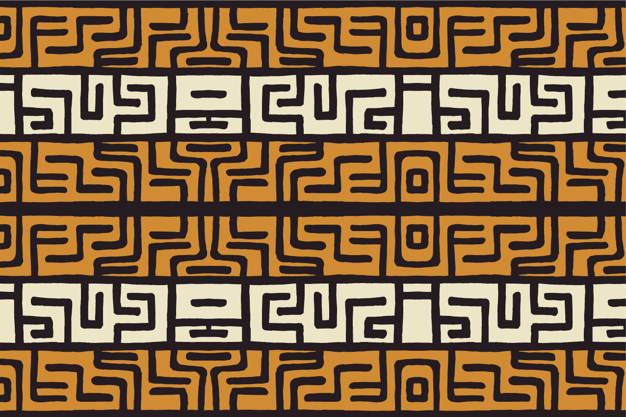 Originale dækkeservietter i afrikansk stil med brunt mønster - TenStickers