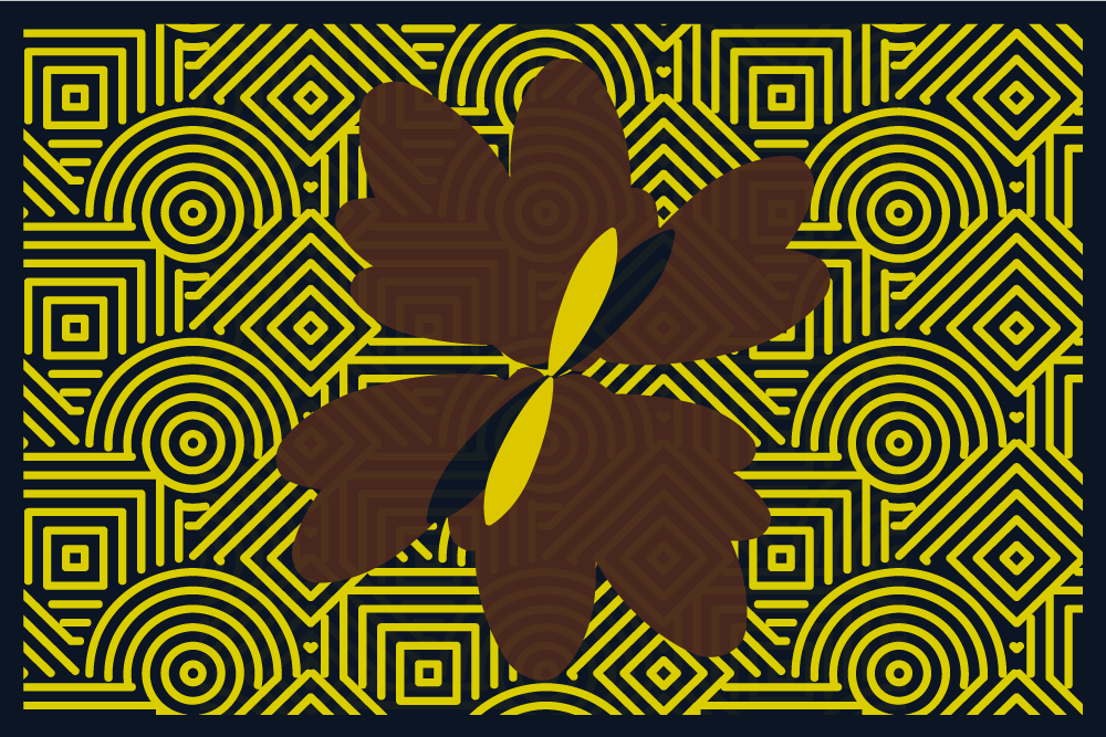 Originale dækkeservietter i gul design i afrikansk stil - TenStickers