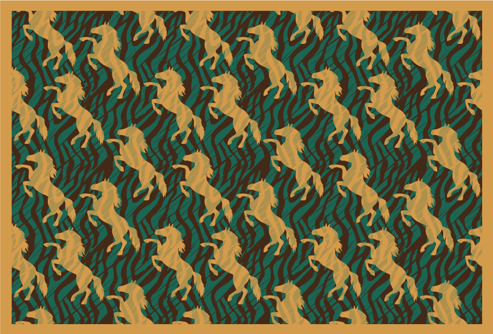 Original dækkeserviet med farverigt enhjørning mønster - TenStickers