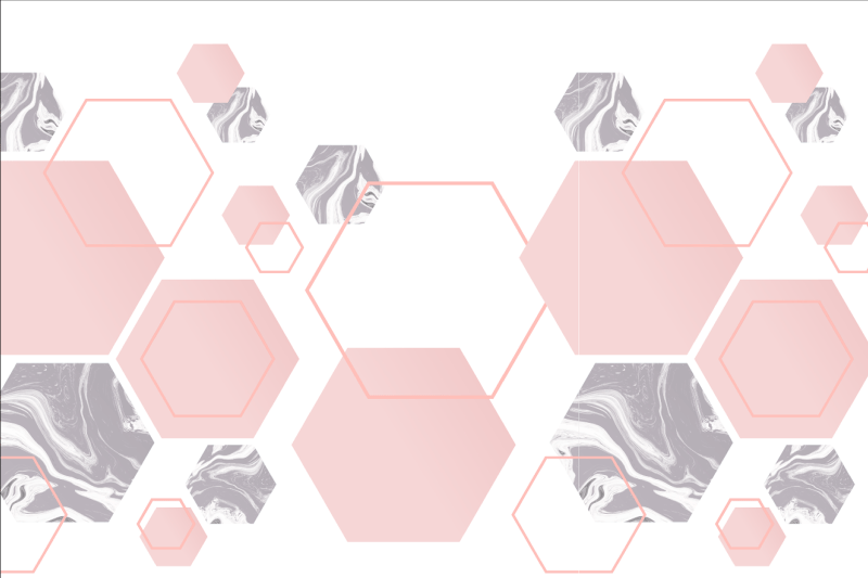 Geometriske, abstrakte sekskantede dækkeservietter - TenStickers