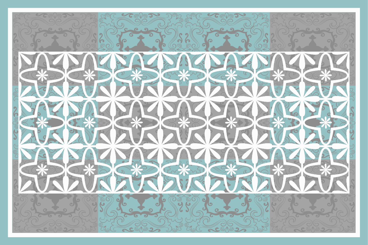 Dækkeserviet med stilfuldt botanisk motiv - TenStickers