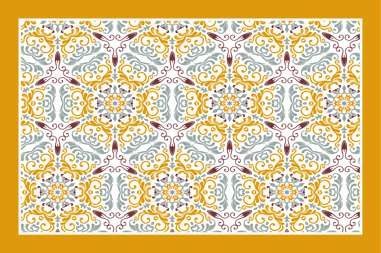 Original dækkeserviet med elegant ornamentmønster - TenStickers