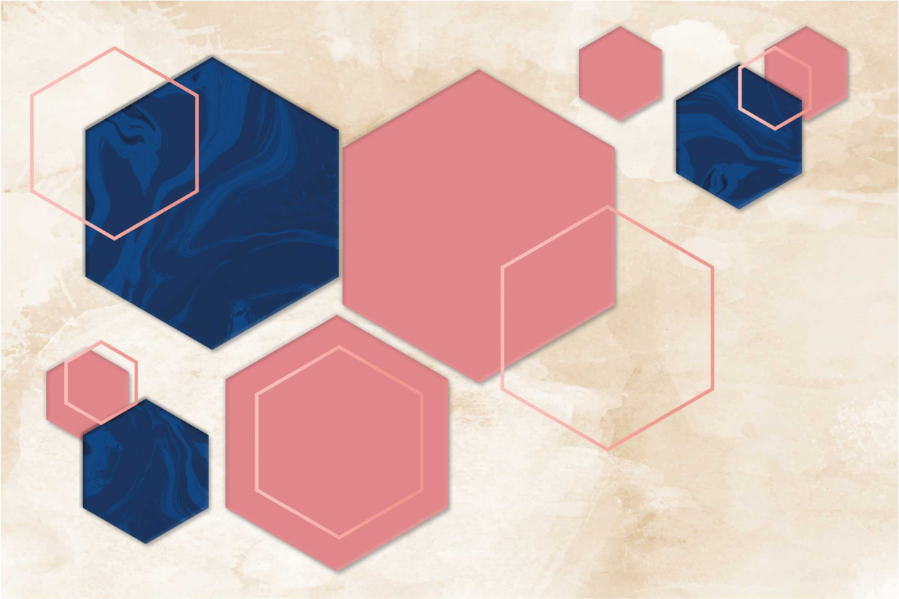 Moderne dækkeserviet med hexagonale mønstre - TenStickers