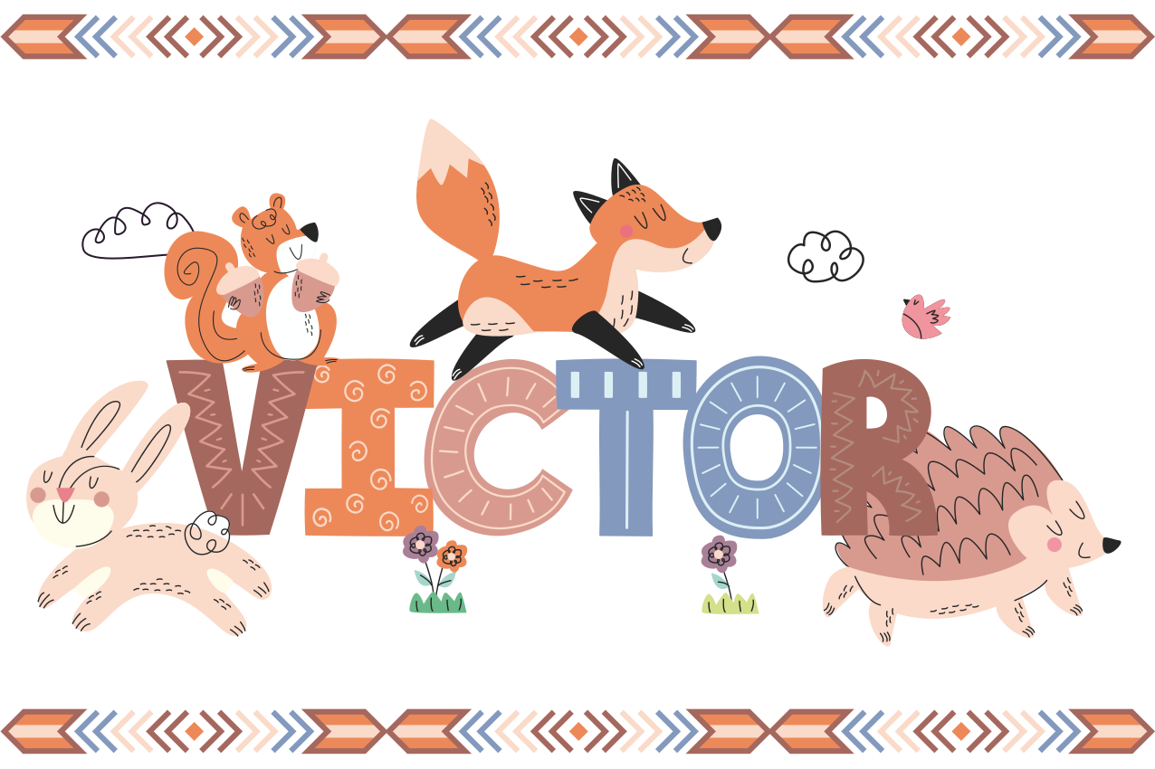 Dækkeserviet børn dyrevenner samling - TenStickers