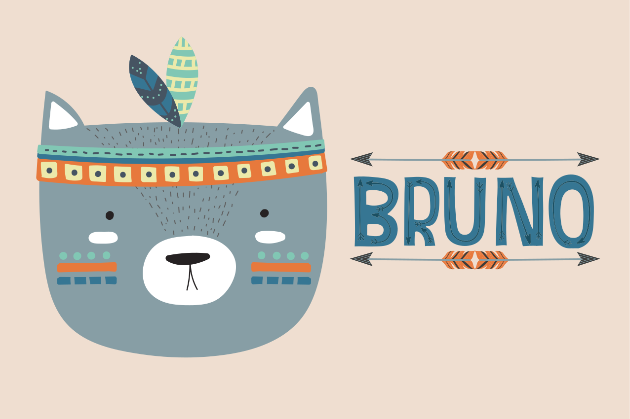 Dækkeserviet børn sød dyreillustration - TenStickers