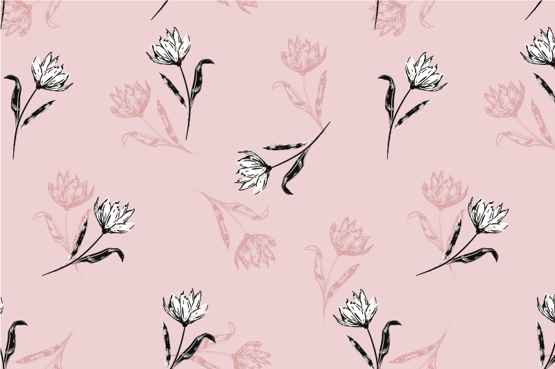 Dækkeserviet elegant botanisk komposition - TenStickers