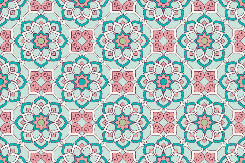 Original dækkeserviet med blomsterillustrationer - TenStickers