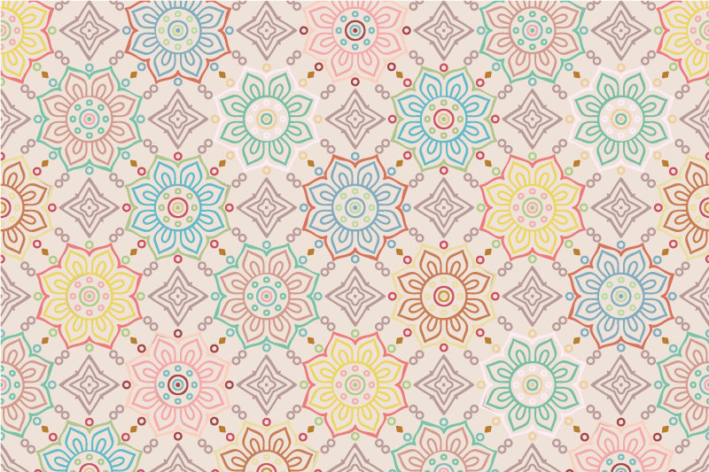 Original dækkeserviet livlig botanisk print - TenStickers