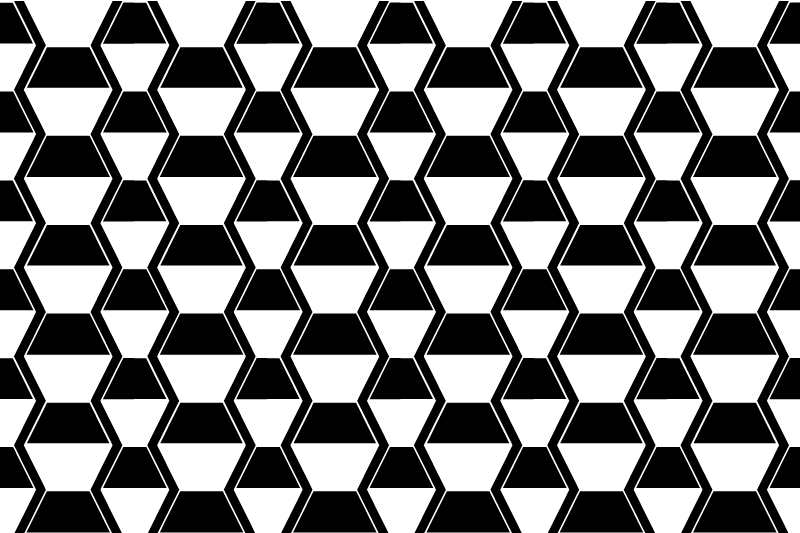 Dækkeserviet med stiliseret hexagonal mønster - TenStickers