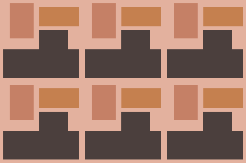 Originale dækkeservietter i brune og orange former - TenStickers