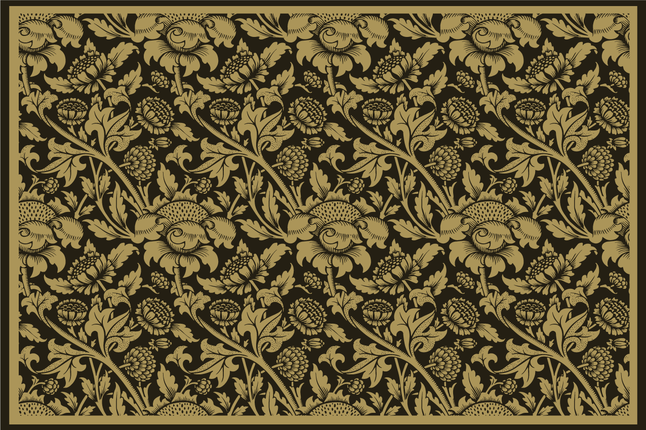 Vintage franske blomstrede originale dækkeservietter - TenStickers