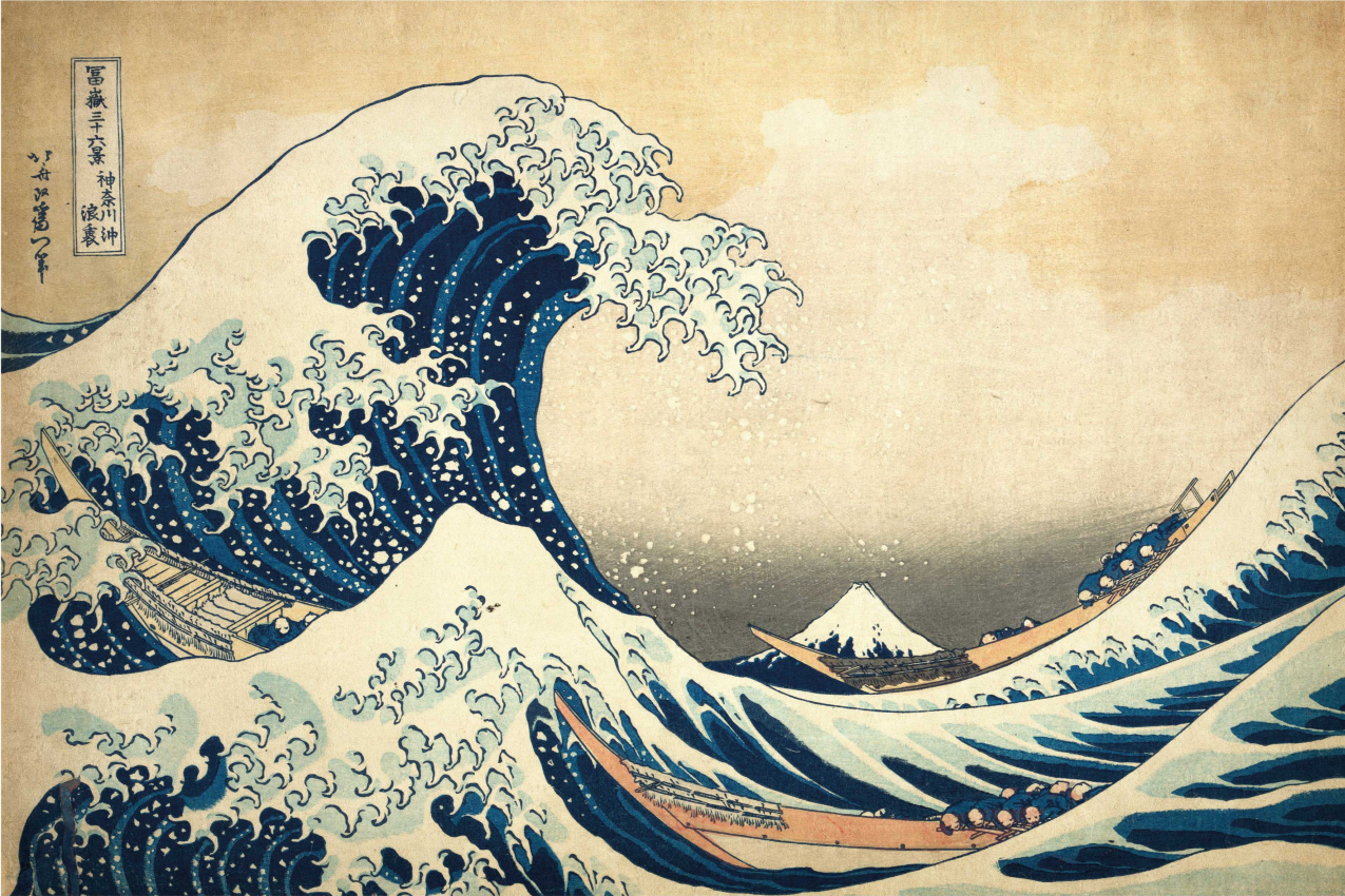 Hokusai kanagawa wave dækkeservietter - TenStickers