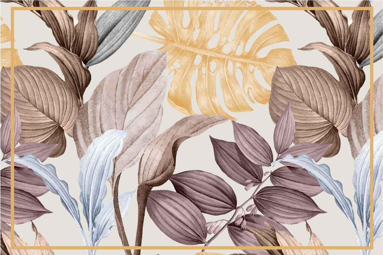 Tropiske planter xxl dækkeservietter til hjemmet - TenStickers