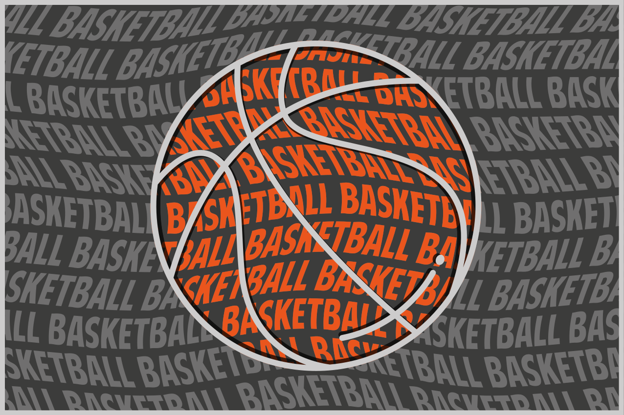 Basketball tekst dækkeserviet - TenStickers