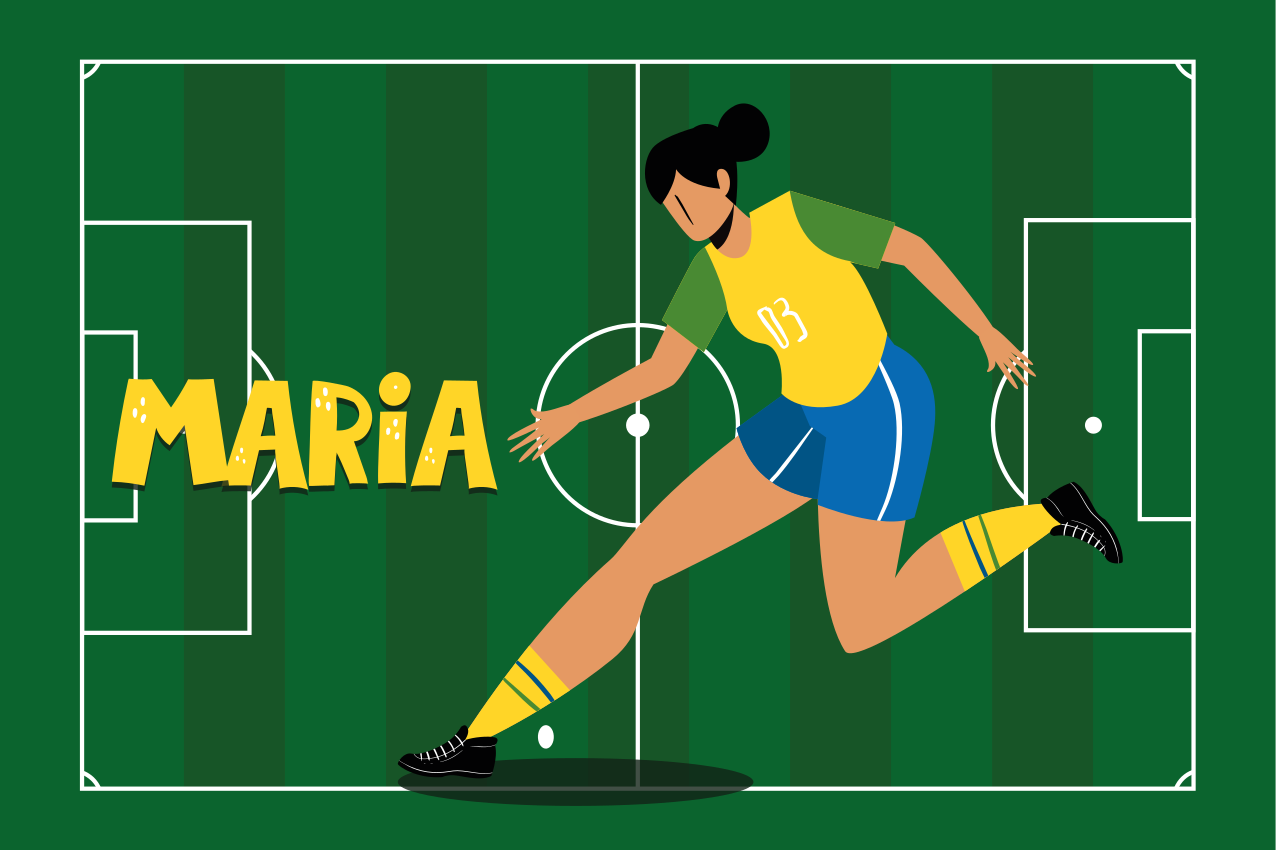 Personlig pige fodbold dækkeserviet - TenStickers