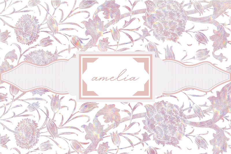 Tilpasset tidsel dækkeserviet med navn - TenStickers