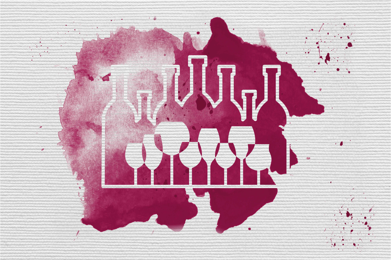 Glas og vin morderne dækkeserviet  - TenStickers