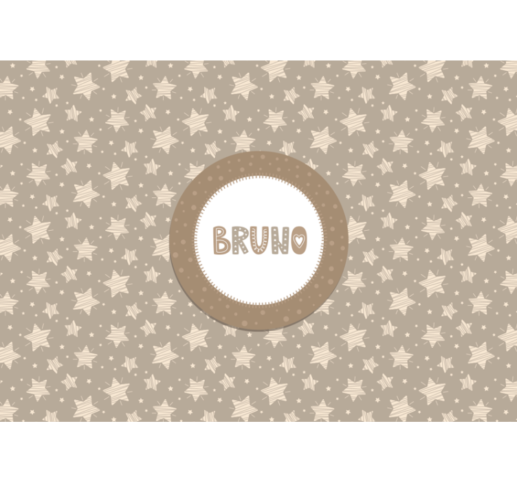 Stribede stjerner babyværelse fototapet - TenStickers