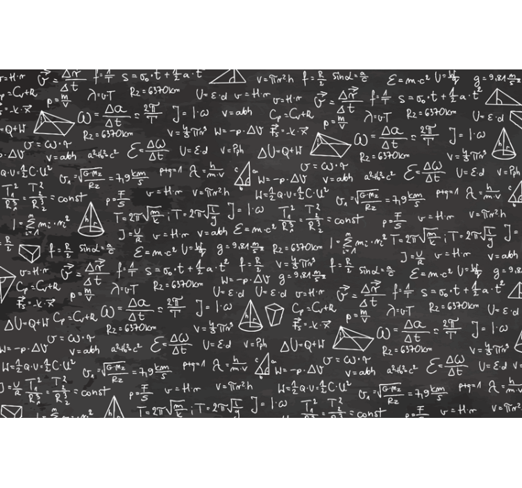 Matematik tavle mønster fototapet til teenageværelse - TenStickers