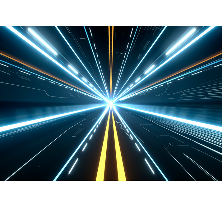 Futuristisk hallway 3d fototapet - TenStickers