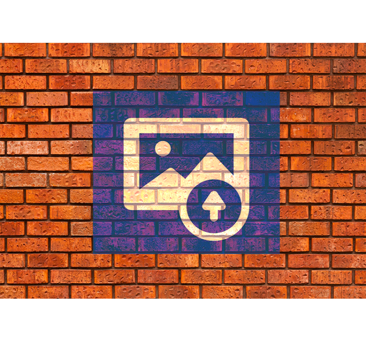 Spansk flag effekt fototapet mursten - TenStickers