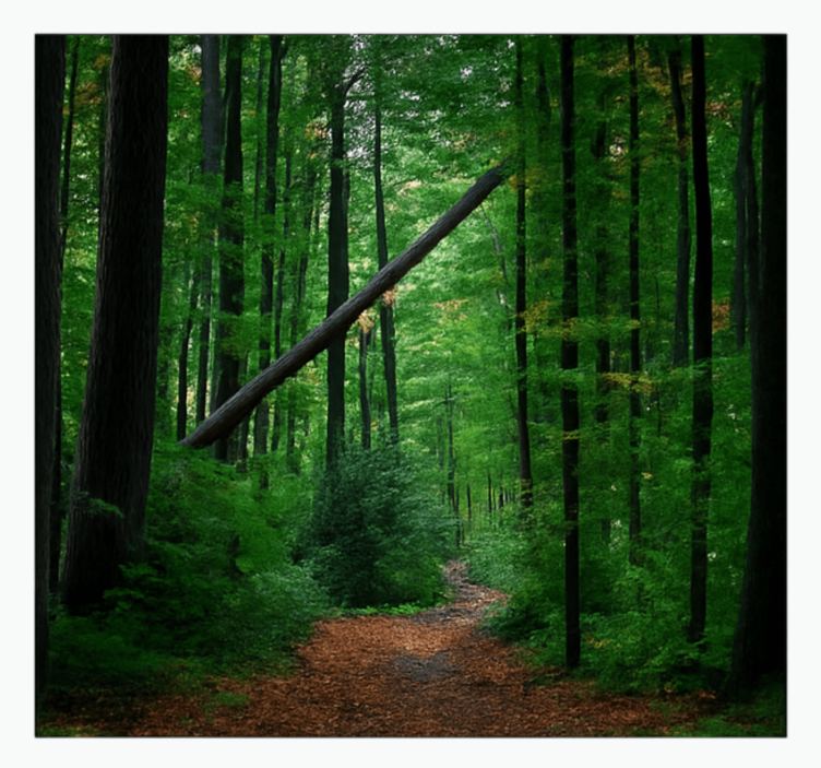 Grønt skovdesign fototapet jungle - TenStickers