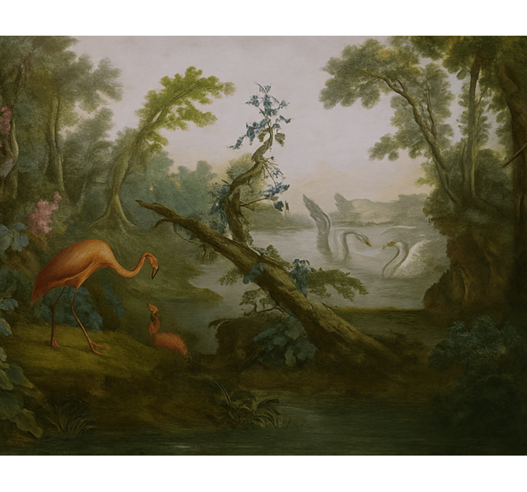 Tropisk paradis design fototapet stue - TenStickers