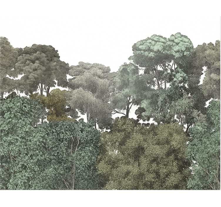 Elegant regnskovsmotiv fototapet til teenageværelse - TenStickers