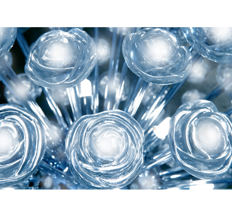 Krystal blomst 3d fototapet - TenStickers