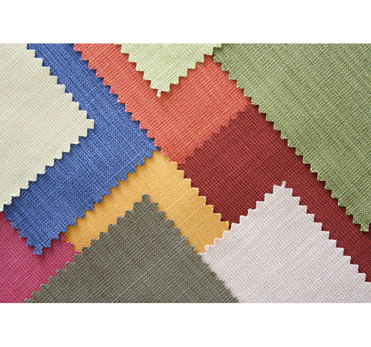 Flere tekstiler 3d fototapet - TenStickers